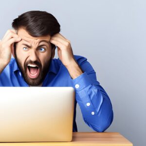 picture of frustrated client that needs WordPress Maintenance